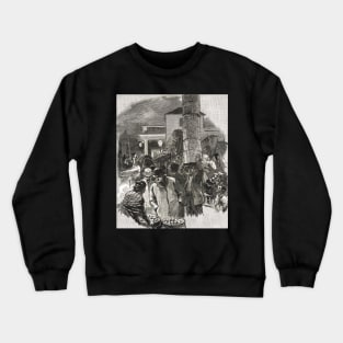 Covent Garden Market, London, England in the 19th Century Crewneck Sweatshirt